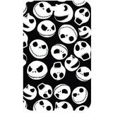 ID Card Badge Holder - The Nightmare Before Christmas - Jack Skellington Faces Black And White Pattern