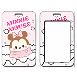 ID Card Badge Holder - Mickey & Friends - Minnie Mouse Cute Pink Dress Bubbles