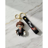 3D PVC Figure Keychain - Harry Potter - Chibi With Wand And Hedwig