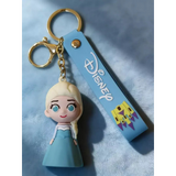 3D PVC Figure Keychain - Disney Princess - Chibi Elsa Ice Dress