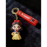 3D PVC Figure Keychain - Disney Princess - Chibi Snow White Holding Apple