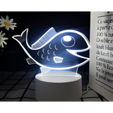 3D LED Night Light - Cartoon Fish