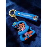 3D PVC Figure Keychain - Zootopia - Nick Wilde And Judy Hopps With A Snake