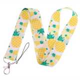 Lanyard - Pineapple Pattern (Scattered Yellow Fruit)