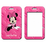 ID Card Badge Holder - Mickey & Friends - Minnie Mouse On Louis Vuitton Pink