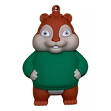 3D PVC Figure Keychain - Alvin Y Las Ardillas - Theodore Green Shirt