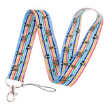 Lanyard - Disney - Mickey Mouse and Donald Duck on Colorful Stripes