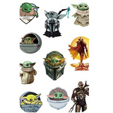 ID Card Badge Holder - Star Wars - Grogu and The Mandalorian Grogu Helmet Emerging