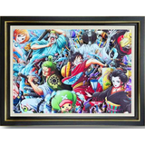 3D Light Frame - One Piece - Dense Colorful Character Collage