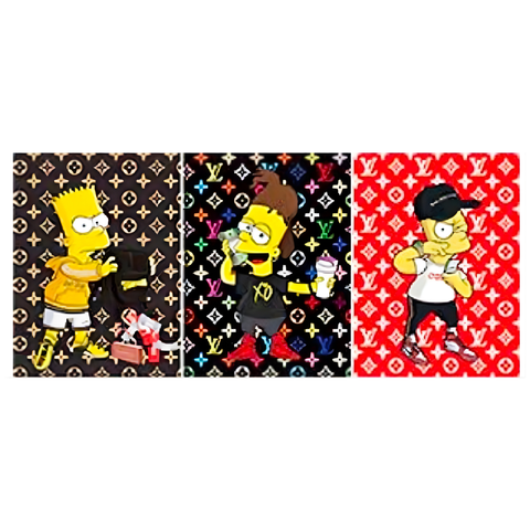 3D Lenticular Poster 12"x16" - The Simpsons - Bart Simpson Streetwear Art