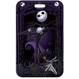ID Card Badge Holder - The Nightmare Before Christmas - Jack Skellington With Zero On Purple Background