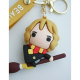 3D PVC Figure Keychain - Harry Potter - Hermione Granger Riding Broom