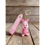 3D PVC Figure Keychain - Winnie the Pooh - Piglet Smiling