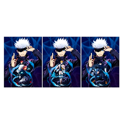 3D Lenticular Poster 12"x16" - Jujutsu Kaisen - Satoru Gojo & Other Characters