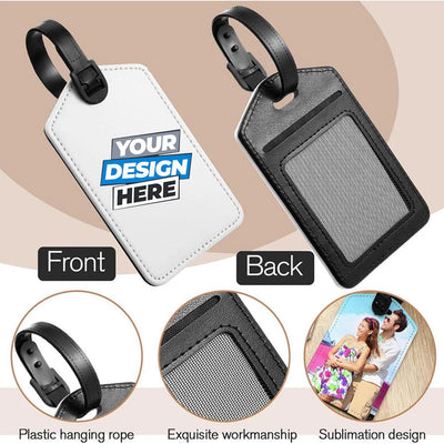 Custom PU Leather Luggage Tag