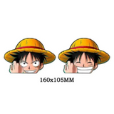 3D Lenticular Sticker - One Piece - Luffy Smiling Peeker Two Forms
