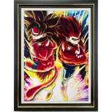 3D Light Frame - Dragon Ball - Super Saiyan 4 Goku And Vegeta Running, Red Fur