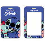 ID Card Badge Holder - Lilo & Stitch - Stitch Hugging Scrump Doll Blue