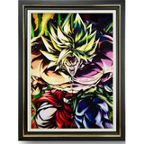 3D Light Frame - Dragon Ball - Broly Legendary Super Saiyan, Muscular Green-blonde