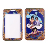 ID Card Badge Holder - Disney - Aladdin Gold Border Genie with Jasmine on Carpet