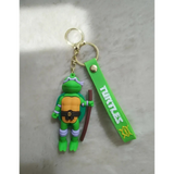 3D PVC Figure Keychain - Teenage Mutant Ninja Turtles - Donatello Holding Bo Staff