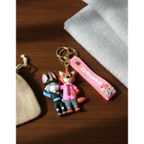 3D PVC Figure Keychain - Zootopia - Nick Wilde Bogo Police Saluting