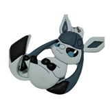 Pokémon Glaceon laying down PVC keychain