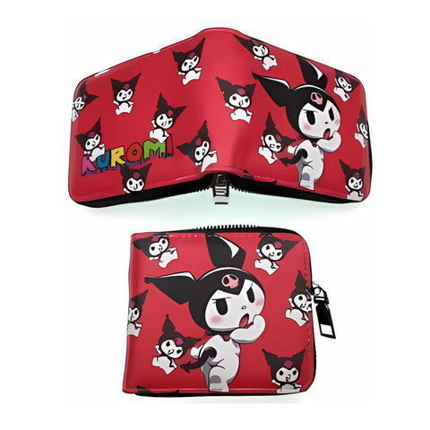 Zippered Short Wallet - Sanrio - Kuromi