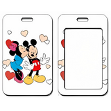 ID Card Badge Holder - Mickey & Friends - Mickey And Minnie Kissing With Hearts