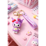 3D PVC Figure Keychain - Kuromi - Royal Jester Outfit