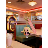 3D PVC Figure Keychain - Stranger Things - Eleven With Blonde Wig And Waffles