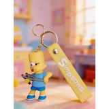 3D PVC Figure Keychain - The Simpsons - Bart With Slingshot