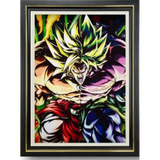 3D Light Frame - Dragon Ball - Broly Legendary Super Saiyan, Muscular Green-blonde