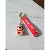 3D PVC Figure Keychain - Toy Story - Lotso Strawberry Hat Cake