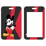 ID Card Badge Holder - Mickey & Friends - Mickey Mouse Red And Black Stripes