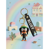 3D PVC Figure Keychain - Bluey - Snickers In Green Hat