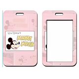 ID Card Badge Holder - Mickey & Friends - Mickey Mouse On Pink Comic Strip