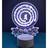 3D LED Night Light - Vajrasattva Hundred-Syllable Mantra