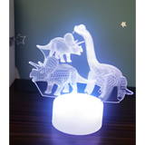 3D LED Night Light - Dinosaurs