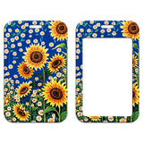 ID Card Badge Holder - Sunflowers and Daisies Vertical
