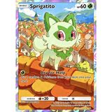 Card Keychain - Pokémon - Sprigatito basic Illustration Rare #657