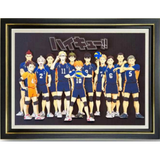 3D Light Frame - Haikyuu - Volleyball Team Lineup In Jerseys Under Logo