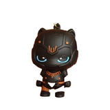 3D PVC Figure Keychain - Marvel - Chibi Black Panther Variant 2