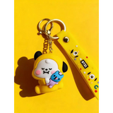 3D PVC Figure Keychain - Bt21 - Chimmy Sleeping Holding Shooky