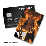 Credit Card Skin Sticker - Demon Slayer - Zenitsu Glowing Sword Anime Art - Holographic