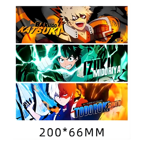 3D Lenticular Sticker - My Hero Academia - Bakugo, Midoriya & Todoroki Dynamic Power Scene