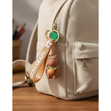 3D PVC Figure Keychain - Capybara - Holding Orange