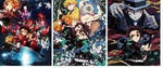 3D Lenticular Poster -  Demon Slayer - Tanjiro, Nezuko, Zenitsu & Inosuke On Action