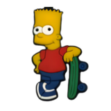 The Simpsons Bart with Skateboard PVC keychain