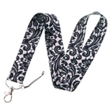 Lanyard - Black Lace Pattern